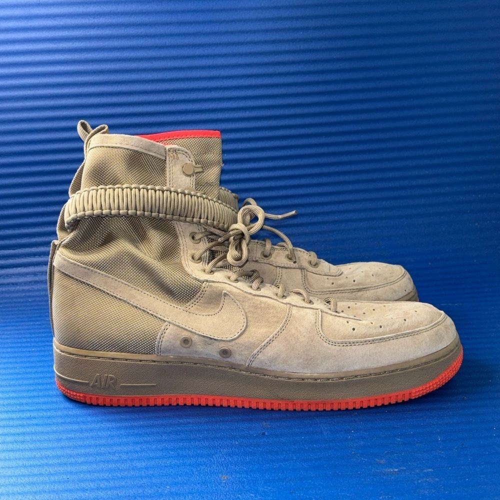 Size 13- Men’s Nike Special Force AF1 Khaki Sneaker Boots RARE 864024-205